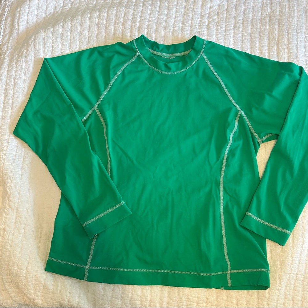 Lands' End Green Swim Shirt